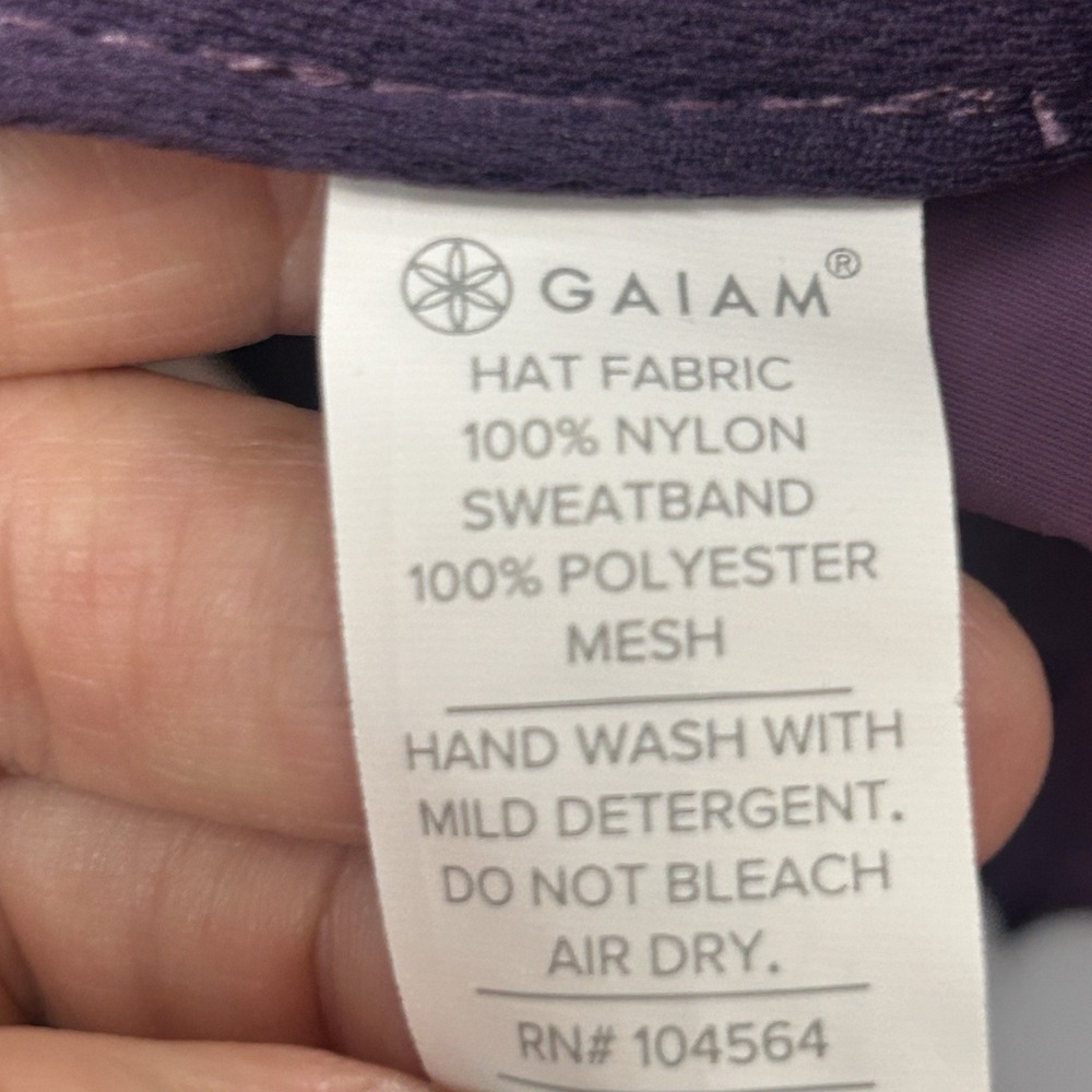 Gaiam Classic Fitness Hat Leopard Print Purple Baseball Cap Womens One Size - Picture 6 of 12
